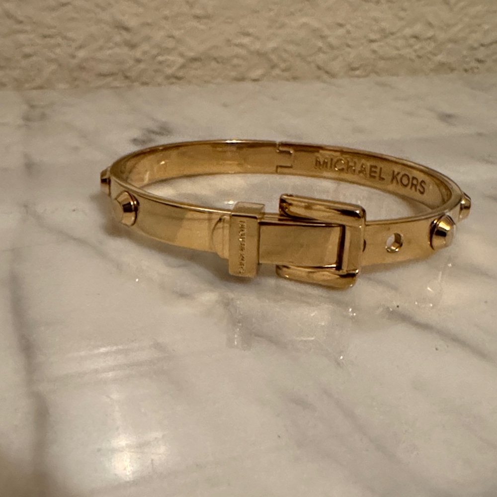 Michael Kors Gold Belt-Inspired Bracelet